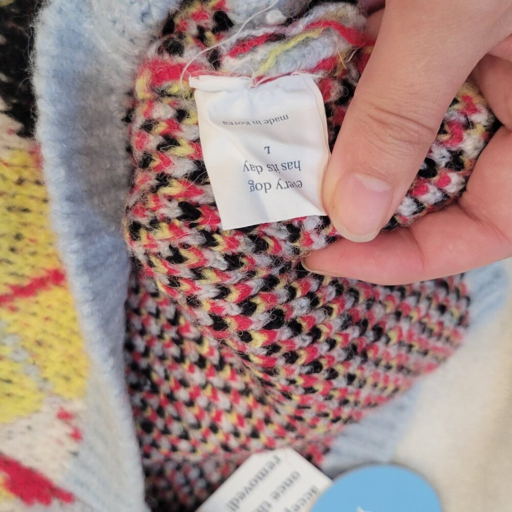 (NWT) Little Beast x Lisa Says Gah - Dog Sweater - Cirque Argyle (L) - Picture 9 of 9
